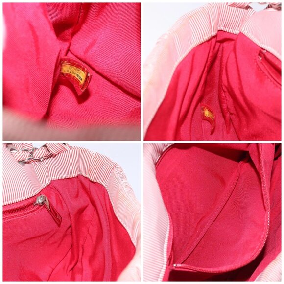 CHANEL Ultra Stitch Chain Shoulder Bag Nylon Red Silver CC Auth 132483 - Picture 15 of 16